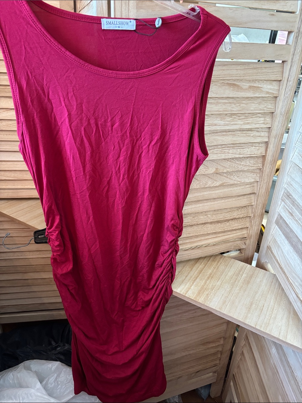SMALLSHOW Sleeveless Ruched Maternity Tank Dress - Medium NWT